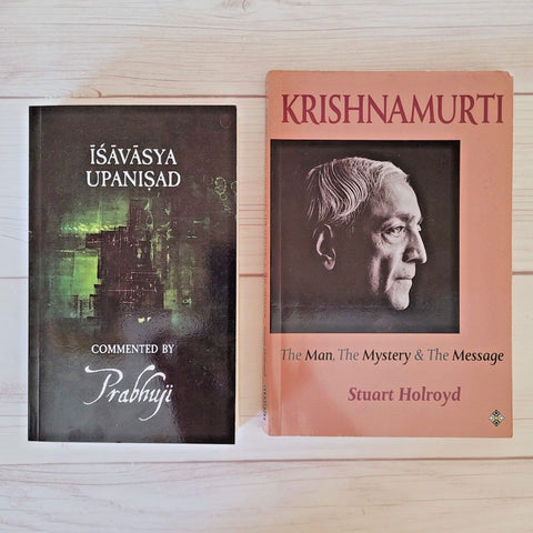 Spirituality Books Lot of 2 Prabhuji Krishnamurti Meditation Ishavasya Yoga