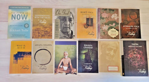 Spirituality 12 Books Lot Prabhuji Osho Krishnamurti Tolle Ramana Maharishi Yoga