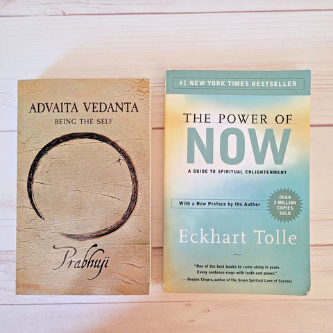 Spirituality Books Lot of 2 Prabhuji Eckhart Tolle The Power of Now Advaita