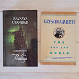 Spirituality Books Lot of 2 Prabhuji Krishnamurti Ishavasya You are the world