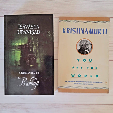 Spirituality Books Lot of 2 Prabhuji Krishnamurti Ishavasya You are the world