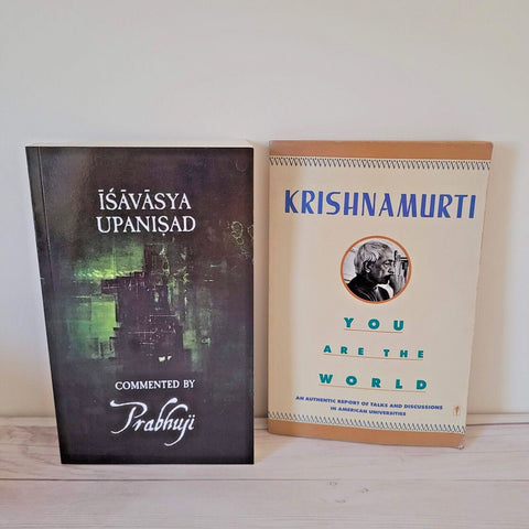 Spirituality Books Lot of 2 Prabhuji Krishnamurti Ishavasya You are the world