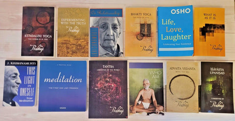 Spirituality Book Lot of 12 Osho Prabhuji Krishnamurti Maharishi Love Yoga