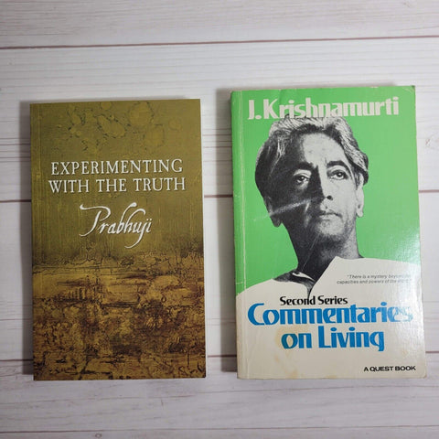 Spirituality Books Lot of 2 Prabhuji Krishnamurti Life Mind Freedom Truth Love