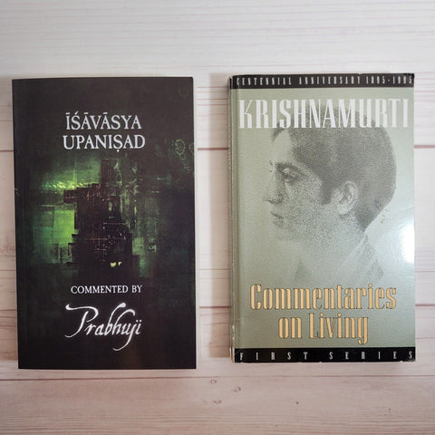 Spirituality Books Lot of 2 Prabhuji Ishavasya Upanishad Krishnamurti On Living