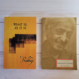 Spirituality Books Lot of 2 Prabhuji Krishnamurti Meditation Yoga Death Nature