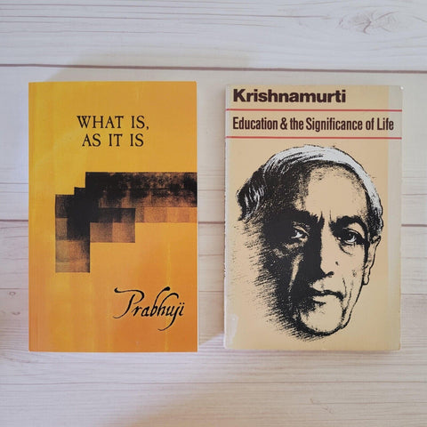 Spirituality Books Lot of 2 Prabhuji Krishnamurti Meditation Life Education
