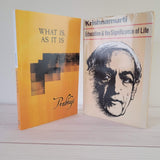 Spirituality Books Lot of 2 Prabhuji Krishnamurti Meditation Life Education