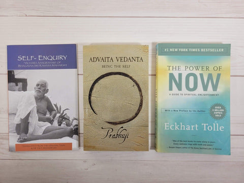 Spirituality Books Lot of 2 Prabhuji Advaita Maharishi Enquiry Eckhart Tolle Now