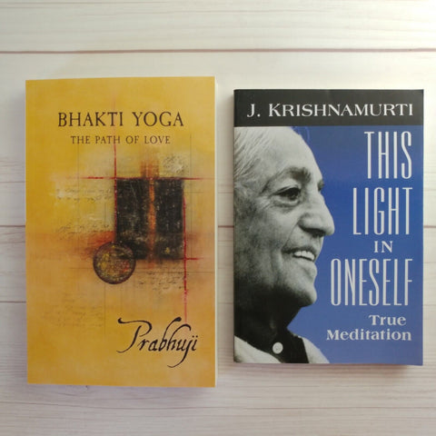Spirituality Books Lot of 2 Prabhuji Krishnamurti Bhakti Yoga True Meditation