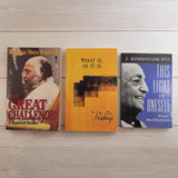 Osho Rajneesh Krishnamurti Prabhuji Yoga Meditation Spirituality Books Lot of 3