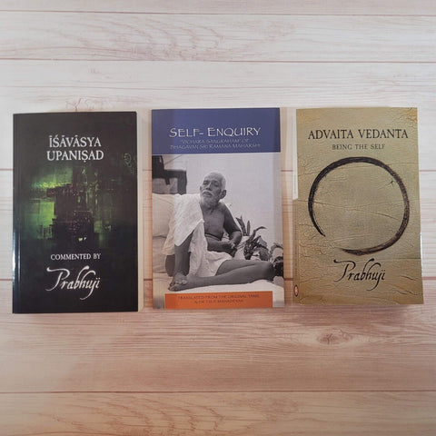 Ramana Maharshi Self-Enquiry Prabhuji Ishavasya Advaita Vedanta Lot of 3 books