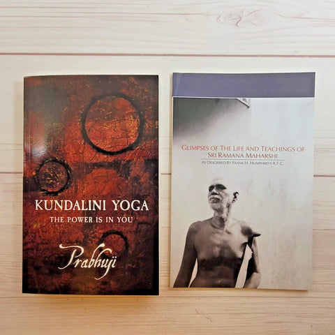 Ramana Maharshi Life and Teachings Prabhuji Kundalini Yoga 2 Spiritual Books NEW