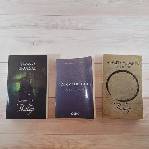 Osho Meditation Prabhuji Advaita Vedanta Isavasya Lot of 3 Books Spirituality