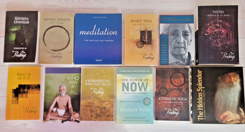 Spirituality Books Lot of 12 Prabhuji Osho Krishnamurti Ramana Maharishi Tolle