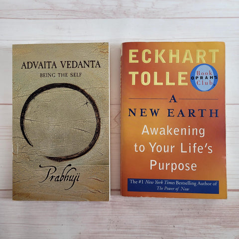 Spirituality Books Lot of 2 Prabhuji Eckhart Tolle A New Earth Advaita Vedanta