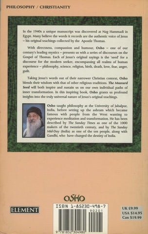 The Mustard Seed Discourses on the Sayings of Jesus by Osho Bhagwan Rajneesh