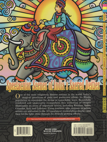 Hindu Gods and Goddesses Stained Glass Coloring Book by Marty Noble