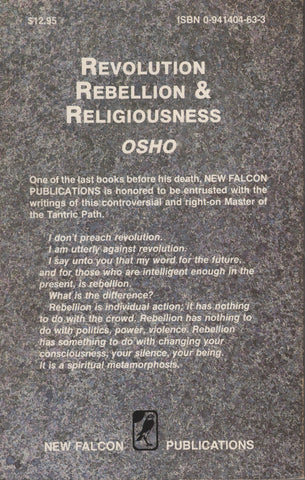 Rebellion, Revolution & Religiousness by Osho Bhagwan Shree Rajneesh 1st Edition