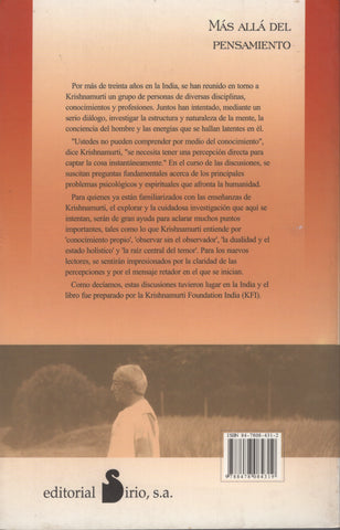 Mas allá del pensamiento by J. Krishnamurti Spanish Edition