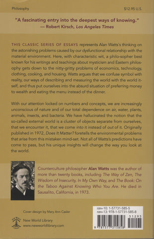 Does It Matter?: Essays on Man's Relation to Materiality by Alan Watts