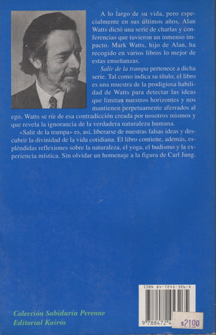 Salir de la trampa by Alan Watts Spanish First Edition