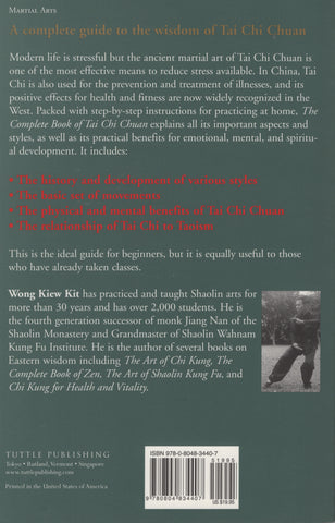 The Complete Book of Tai Chi Chuan by Wong Kiew Kit First Edition