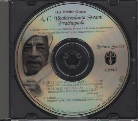 Bhaktivedanta Swami Prabhupada Lectures Series CDM-3 Peaceful People