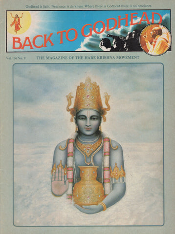 Rare Back to Godhead Hare Krishna Magazine 1979 Vol.14 No.9