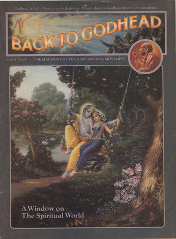 Back to Godhead Hare Krishna Magazine 1980 Vol. 15 No.5