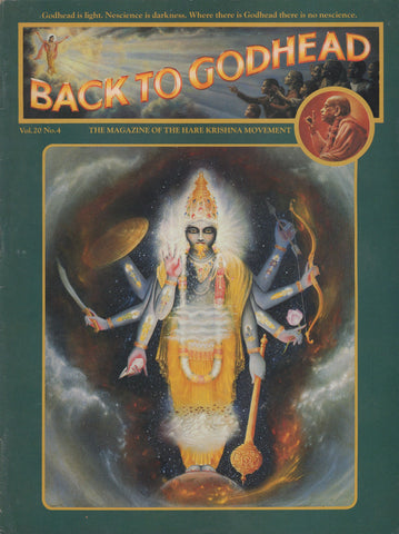 Back to Godhead Hare Krishna Magazine 1985 Vol.20 No. 4